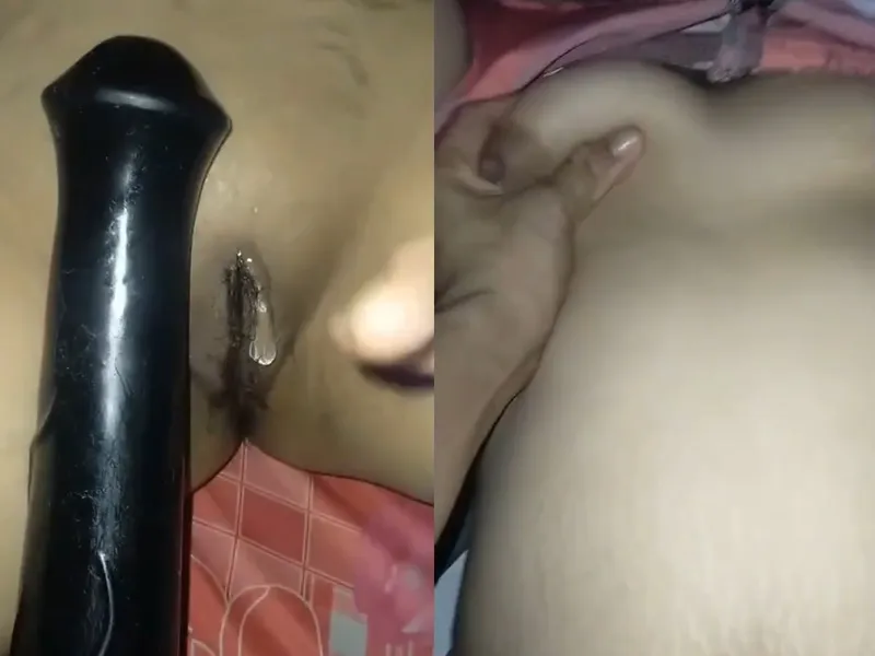 Nhân tình xinh tươi vú to lỗ lồn múp móc lồn bằng sextoy cực sướng